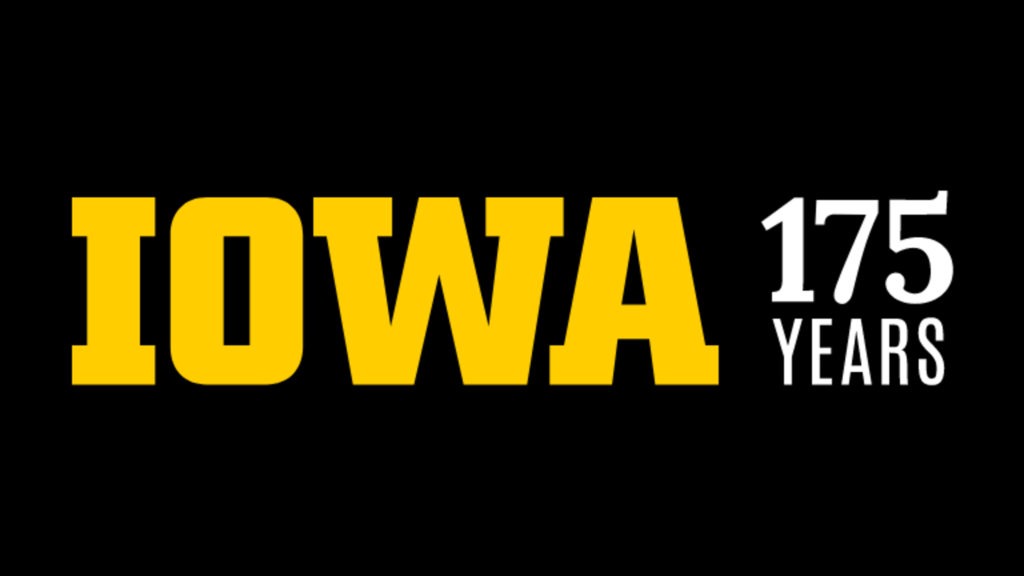 The University of Iowa's special 175th anniversary logo 